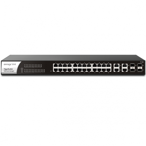Switch PoE Draytek Vigor P1282 (28 port/ 10/100/1000 Mbps/ SFP Combo)