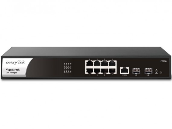 Switch PoE+ Draytek Vigor P2100 (10 port/ 10/100/1000 Mbps/ SFP/ Managed)