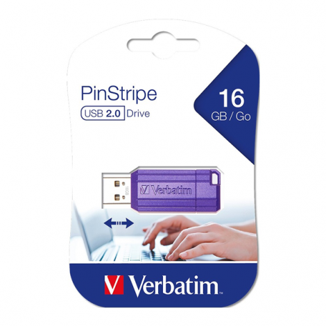 USB 16GB Verbatim PinStripe 49067 (màu tím)