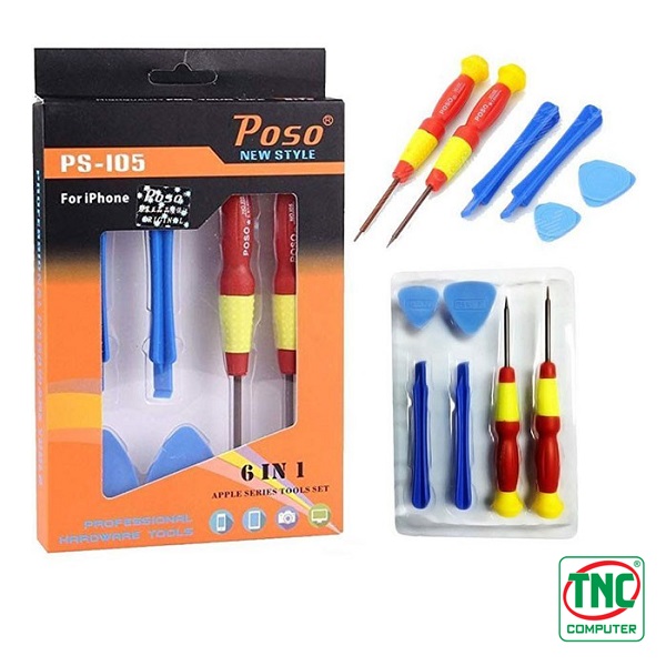 Bộ vít mở điện thoại Iphone5/4S POSO 6 in 1 PS-I05 công cụ hỗ trợ sửa chữa hiện đại Bộ vít mở điện thoại Iphone5/4S POSO 6 in 1 PS-I05 công cụ hỗ trợ sửa chữa hiện đại