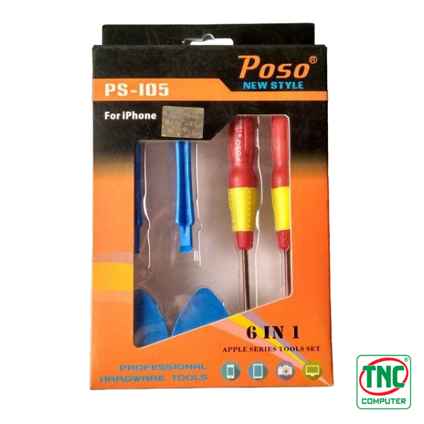 Bộ vít mở điện thoại Iphone5/4S POSO 6 in 1 PS-I05 chất lượng chắc chắn, bền bỉ Bộ vít mở điện thoại Iphone5/4S POSO 6 in 1 PS-I05 chất lượng chắc chắn, bền bỉ