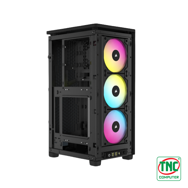 Case Corsair iCUE 2000D RGB AIRFLOW Mini-ITX Tower (Black) được trang bị cổng kết nối tiện lợi Case Corsair iCUE 2000D RGB AIRFLOW Mini-ITX Tower (Black) được trang bị cổng kết nối tiện lợi