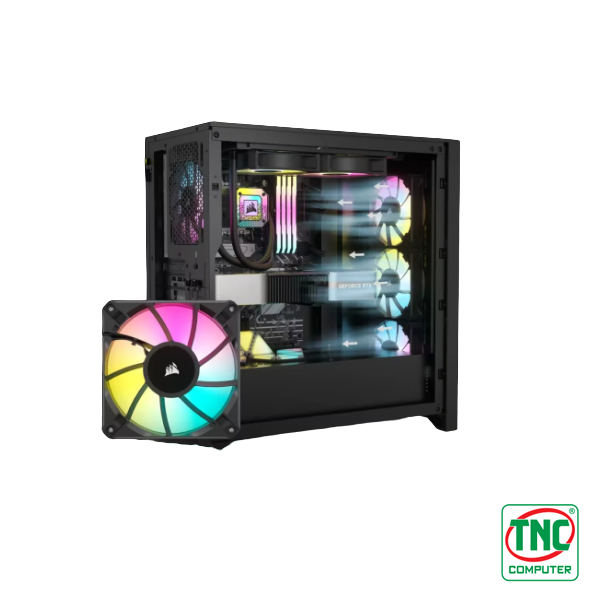 Case Corsair iCUE 5000D RGB Airflow Mid-Tower CC-9011242-WW (Black) sở hữu bộ điều khiển hiện đại Case Corsair iCUE 5000D RGB Airflow Mid-Tower CC-9011242-WW (Black) sở hữu bộ điều khiển hiện đại