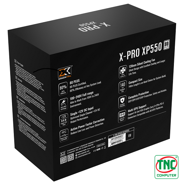 Nguồn Xigmatek X-PRO XP550 80Plus White (EN40993) sở hữu thiết kế nhỏ gọn Nguồn Xigmatek X-PRO XP550 80Plus White (EN40993) sở hữu thiết kế nhỏ gọn