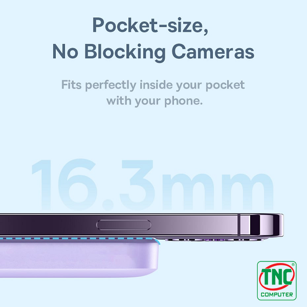 Sạc dự phòng Baseus Magnetic Mini Air Wireless hỗ trợ công nghệ sạc không dây sạc dự phòng chính hãng