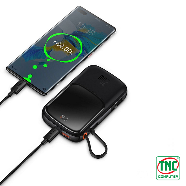 Sạc dự phòng Baseus Qpow Pro Digital Display 20000mAh 22.5W Black LVA012-PC-2K Sạc dự phòng Baseus Qpow Pro Digital Display 20000mAh 22.5W Black LVA012-PC-2K