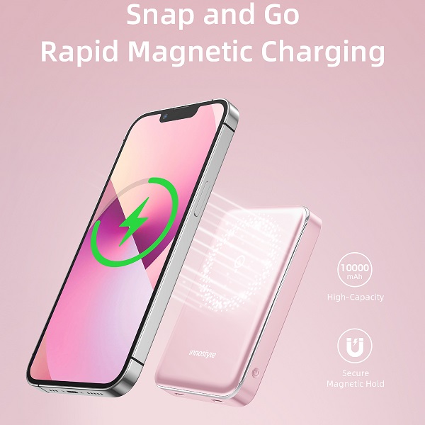 Sạc dự phòng Innostyle PowerMag Slim 20W hỗ trợ khả năng sạc Magsafe cho dòng iPhone đời mới nhất sạc dự phòng chính hãng