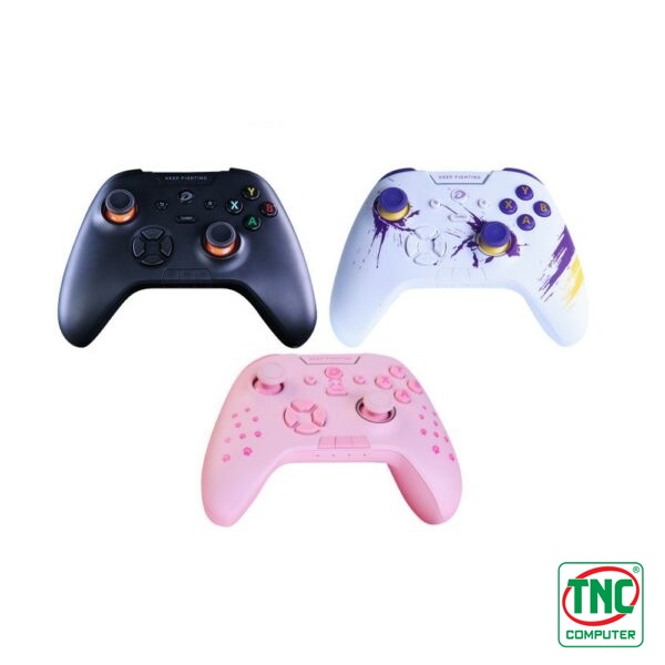 Tay cầm chơi game không dây Triple Mode DAREU H105 Pink tương thích với nhiều loại game Tay cầm chơi game không dây Triple Mode DAREU H105 Pink tương thích với nhiều loại game khác nhau