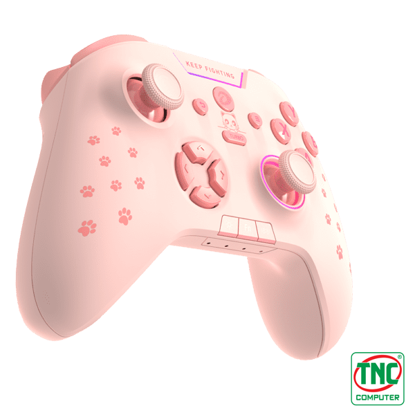 Tay cầm chơi game không dây Triple Mode DAREU H105 Pink sở hữu thiết kế dễ thương