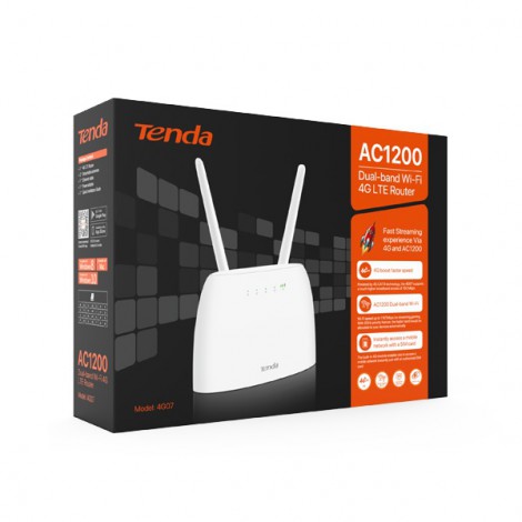 Bộ phát WiFi 4G Tenda 4G07 (1167 Mbps/ Wifi 5/ 2.4/5 GHz / 4G)