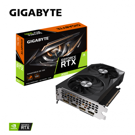 Card màn hình Gigabyte GeForce RTX 3060 WINDFORCE OC 12G (GV-N3060WF2OC-12GD)