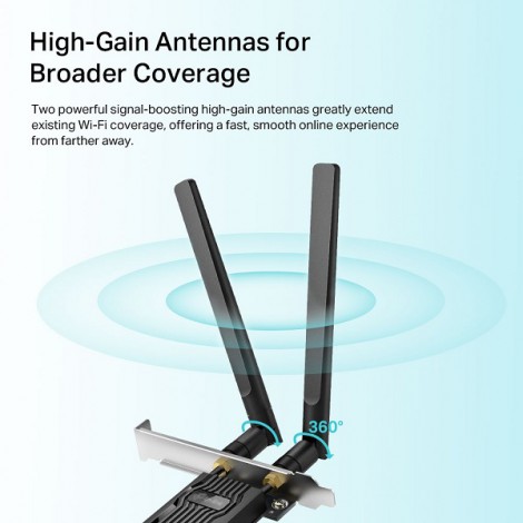 Card mạng Wireless TP-Link Archer TX20E (1775 Mbps/ Wifi 6/ 2.4/5 GHz)