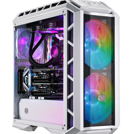 Case CoolerMaster MasterCase H500P TG MESH WHITE ARGB