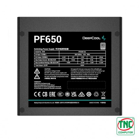 Nguồn Deepcool 650W PF650 80 PLUS 230V (Black)