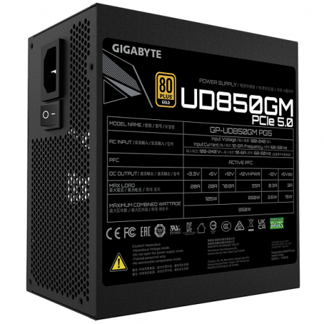 Nguồn Gigabyte UD850GM PG5 850W Gold