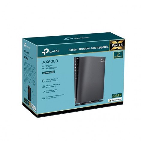 Bộ phát Wifi TP-Link Archer AX80 (5952 Mbps/ Wifi 6/ 2.4/5 GHz)