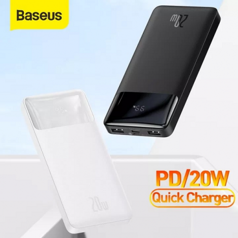 Sạc dự phòng Baseus Bipow Fast Charge 10000mAh 20W White LVA020-1W-20 (PPBD050502)