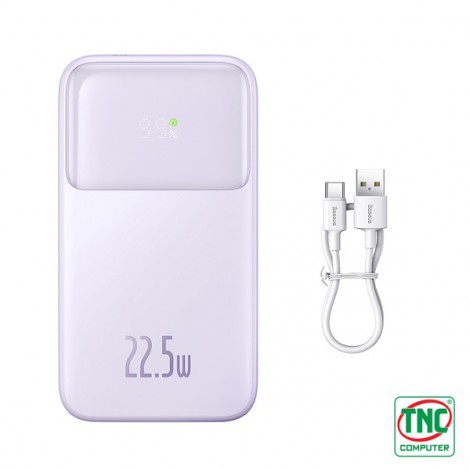 Sạc dự phòng Baseus Comet Series Dual-Cable 10000mAh 22.5W Purple LVA023-1V-22 (PPMD020005)