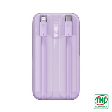 Sạc dự phòng Baseus Comet Series Dual-Cable 10000mAh 22.5W Purple LVA023-1V-22 (PPMD020005)