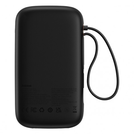 Sạc dự phòng Baseus Qpow2 Dual-Cable 10000mAh 22.5W Cluster Black LVA025-1K-22 (P10055003113-00)