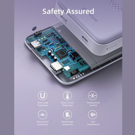 Sạc dự phòng Innostyle POWERMAG 15W 2 IN 1 Stand 10.000mAh PD 20W – IS20PDLV (Lavender)