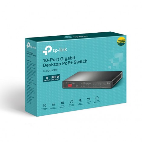 Switch PoE+ TP-Link TL-SG1210MP (10 port/ 1 Gbps/ SFP Combo)