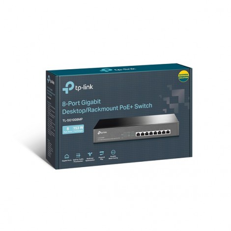 Switch PoE+ TP-Link TL-SG1008MP (8 port/ 10/100/1000 Mbps)