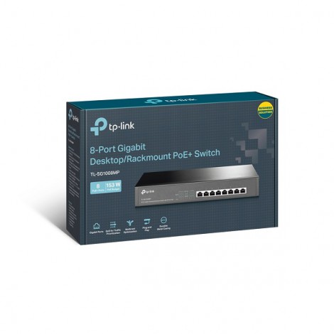 Switch TP-Link 8 Port PoE+ TL-SG1008MP