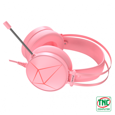 Tai nghe DareU Gaming có dây, khử tiếng ồn EH722X - Pink