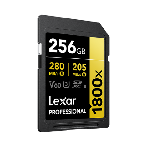 Thẻ nhớ Lexar SD Professional 1800x 256GB SDXC UHS-II Card GOLD LSD1800256G-BNNNG