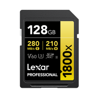 Thẻ nhớ Lexar SD Professional 1800x 128GB SDXC UHS-II Card GOLD LSD1800128G-BNNNG