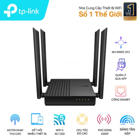 Bộ phát Wifi TP-Link Archer C64 (1200 Mbps/ ...