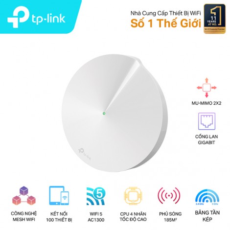 Router Wifi Mesh TP-Link Deco M5 (1 Pack) - (1267 Mbps/ Wifi 5/ 2.4/5GHz)