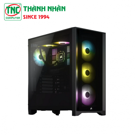 Case Corsair iCUE 4000X RGB Tempered Glass Mid-Tower ATX - CC-9011204-WW (Black) 