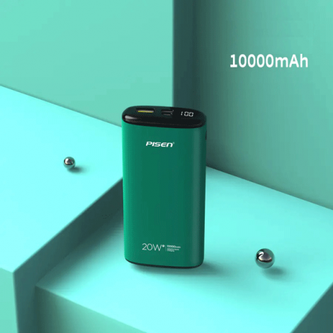 Sạc dự phòng Pisen Quick QP 20W 10000mAh LS-DY06 (Green)