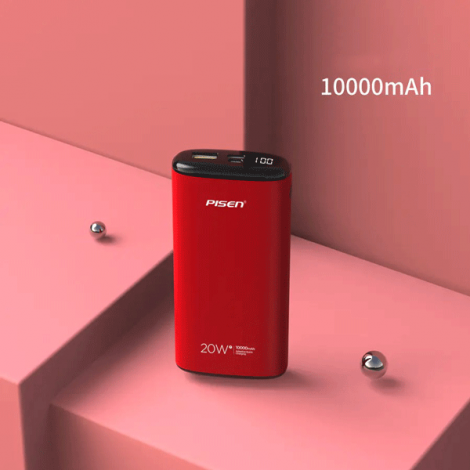 Sạc dự phòng Pisen Quick QP 20W 10000mAh LS-DY06 (Red)