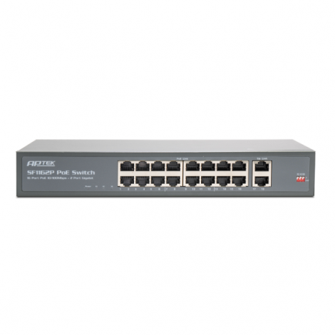 Switch PoE APTEK SF1162P (16 port/ 10/100 Mbps)
