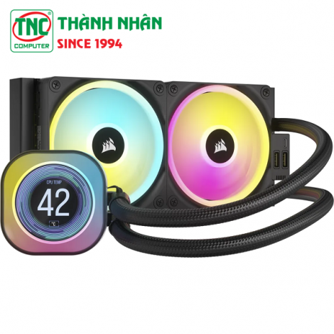 Tản nhiệt nước 2 fan Corsair iCUE LINK H100i LCD RGB - Black (CW-9061007-WW)