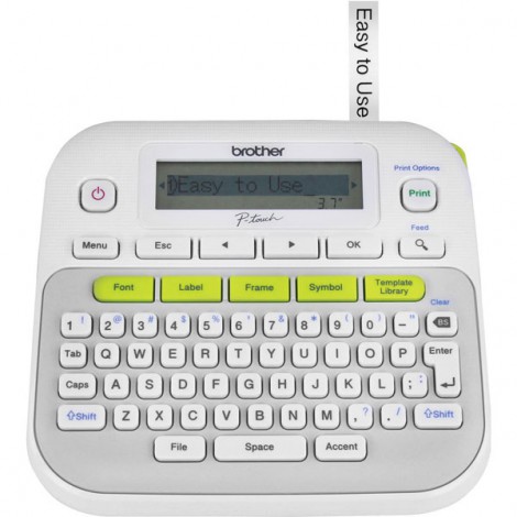 Máy in nhãn dạng để bàn có bàn phím Qwerty Brother PT-D210