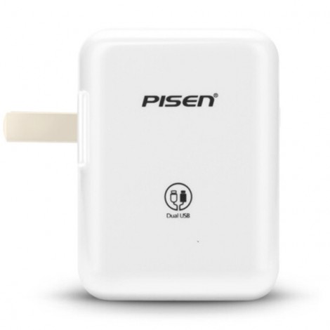 Củ Sạc PISEN Dual USB Charger 2.4A, 17W Fast Charging TS-C070