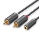 Cable Audio 3.5mm (ÂM) to RCA 0.25M Ugreen 10561 dài 25cm